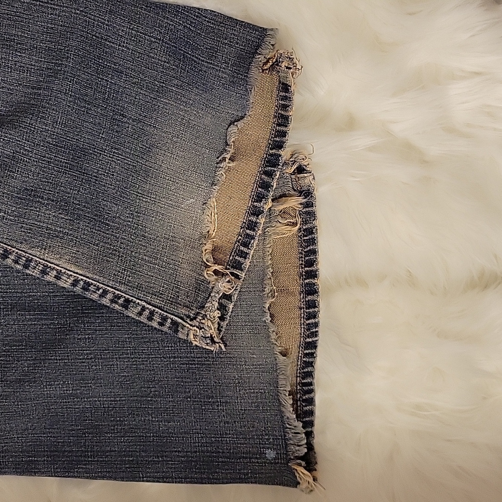 Abercrombie & Fitch distressed bootcut blue jeans 5 pocket 100% cotton Size 6R … - Picture 9 of 10
